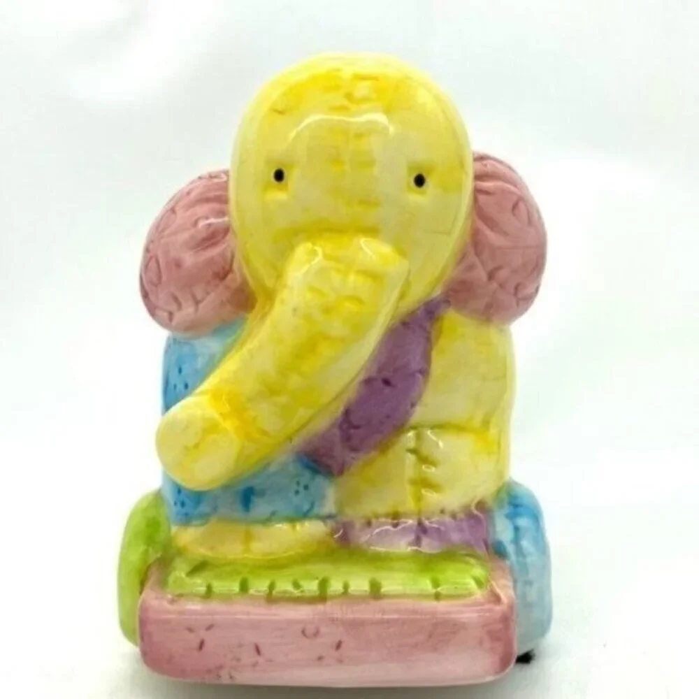 Vintage Planter Nursery Decor Baby Elephant